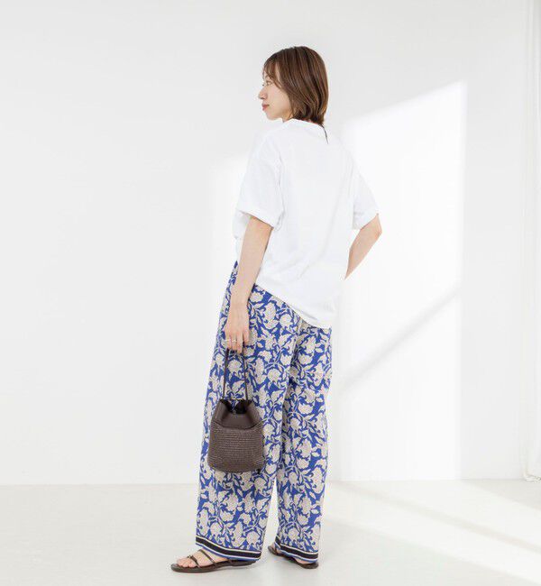 Rie Miller「Wander lustウォッシャブルワイドシルエットプリントTシャツ」|Tシャツ・カットソー|