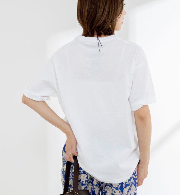 Rie Miller「Wander lustウォッシャブルワイドシルエットプリントTシャツ」|Tシャツ・カットソー|