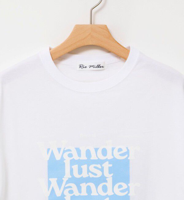 Rie Miller「Wander lustウォッシャブルワイドシルエットプリントTシャツ」|Tシャツ・カットソー|