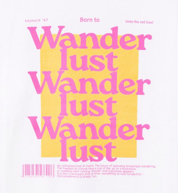 Rie Miller「Wander lustウォッシャブルワイドシルエットプリントTシャツ」|Tシャツ・カットソー|