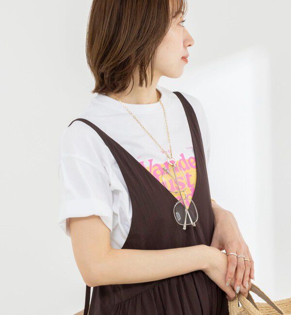 Rie Miller「Wander lustウォッシャブルワイドシルエットプリントTシャツ」|Tシャツ・カットソー|