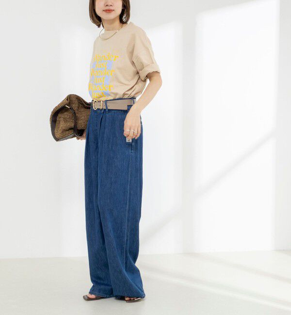 Rie Miller「Wander lustウォッシャブルワイドシルエットプリントTシャツ」|Tシャツ・カットソー|