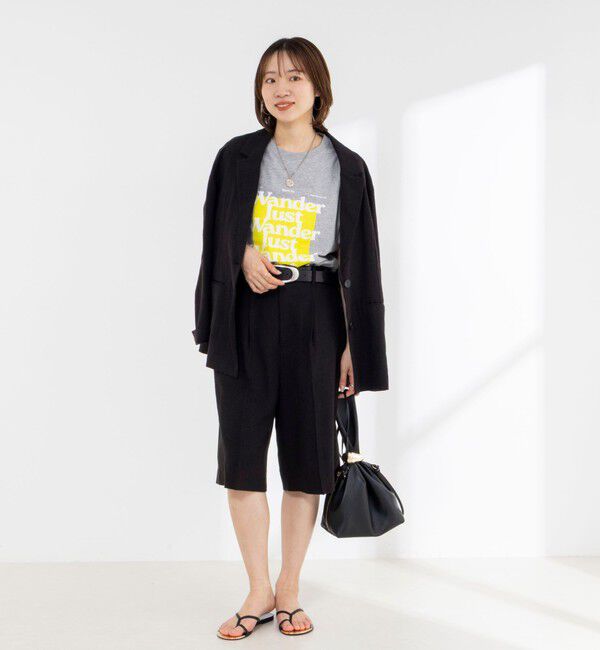 Rie Miller「Wander lustウォッシャブルワイドシルエットプリントTシャツ」|Tシャツ・カットソー|