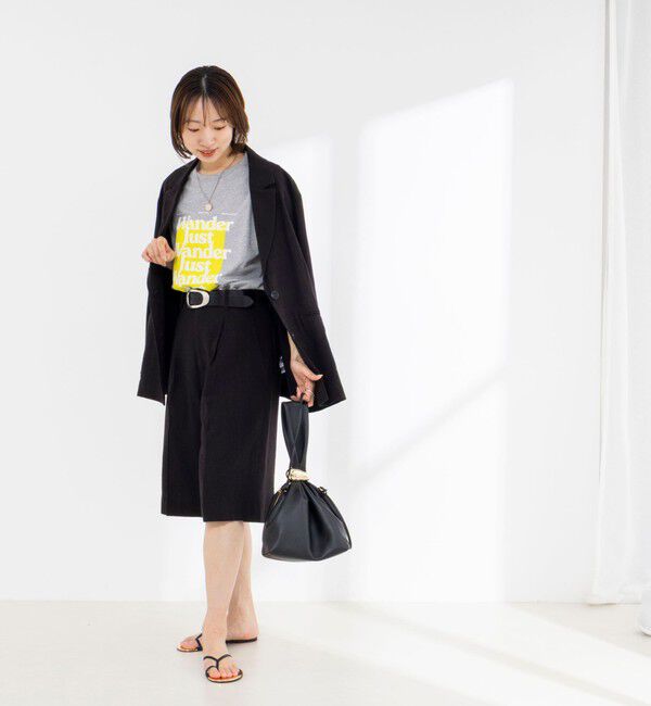 Rie Miller「Wander lustウォッシャブルワイドシルエットプリントTシャツ」|Tシャツ・カットソー|