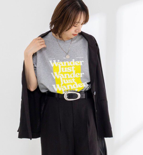 Rie Miller「Wander lustウォッシャブルワイドシルエットプリントTシャツ」|Tシャツ・カットソー|