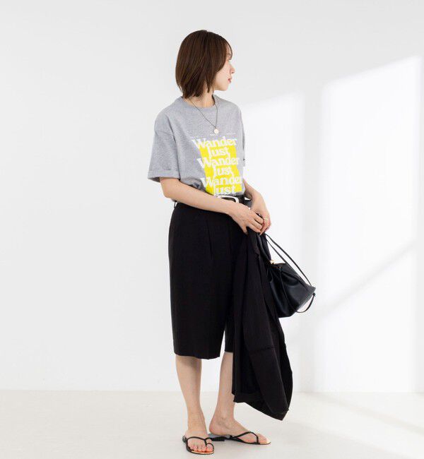 Rie Miller「Wander lustウォッシャブルワイドシルエットプリントTシャツ」|Tシャツ・カットソー|