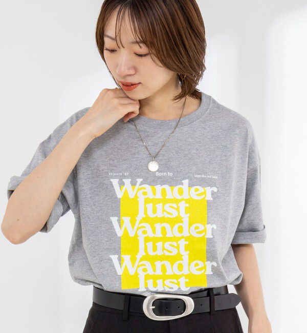 Rie Miller「Wander lustウォッシャブルワイドシルエットプリントTシャツ」|Tシャツ・カットソー|