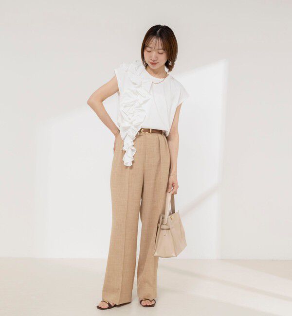 NOLLEY'S「《セットアップ対応》【BECシリーズ】ウォッシャブルリネンライク2タックパンツ」|その他|