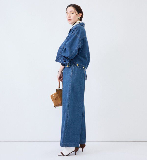 Rie Miller「【RM denim】バックひねりデザインショート丈Gジャン」|デニムジャケット|