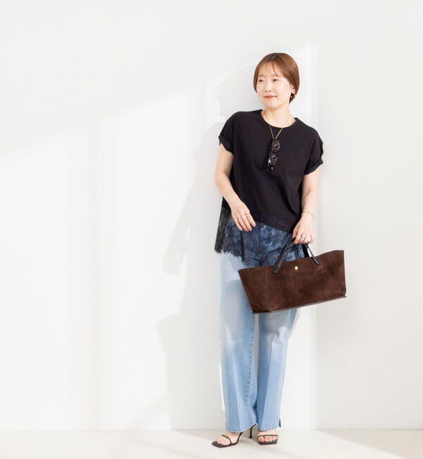NOLLEY'S sophi「【BECシリーズ】ウォッシャブル裾レースイレヘムＴシャツ」|Tシャツ・カットソー|