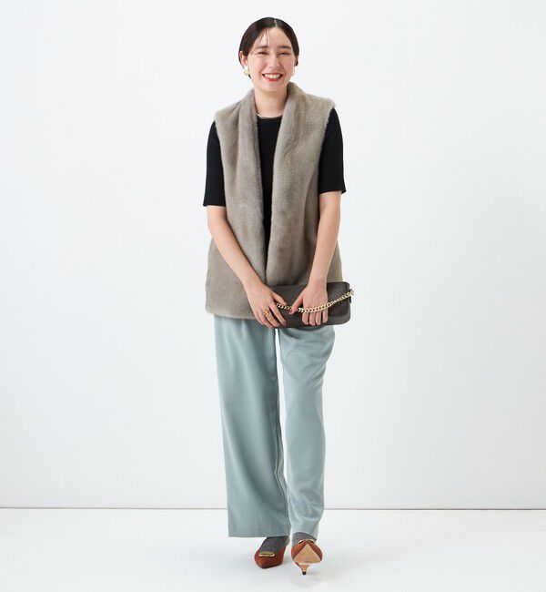 NOLLEY'S「ウォッシャブルシャンブレーツイルワイドパンツ」|その他|