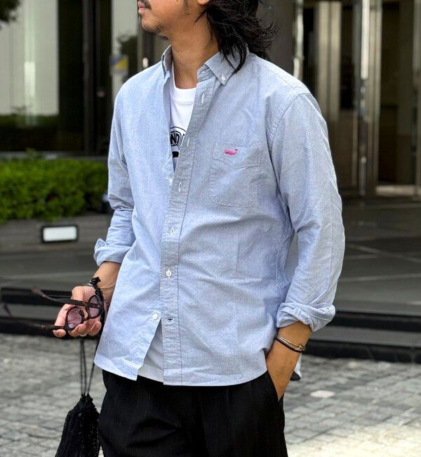 NOLLEY'S goodman「【BECシリーズ】TRADITIONAL OX クジラBD ボタンダウンシャツ 26AW」|シャツ・ブラウス|ブルー