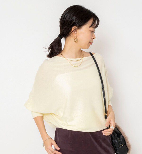 NOLLEY'S sophi「【BECシリーズ】【一部WEB限定カラーアイテム】ドレープドルマンプルオーバー」|ニット・セーター|