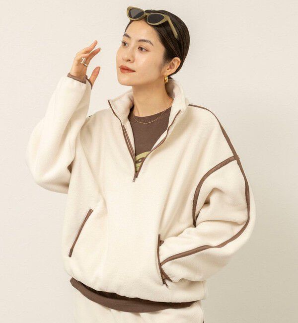 MAQWEL「【MAQWEL/マクウェル】《セットアップ対応》配色フリースプルオーバー」|Tシャツ・カットソー|