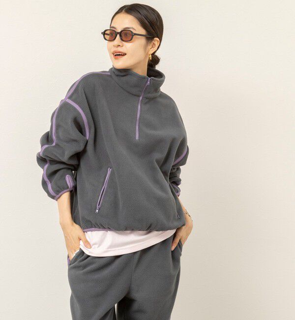 MAQWEL「【MAQWEL/マクウェル】《セットアップ対応》配色フリースプルオーバー」|Tシャツ・カットソー|
