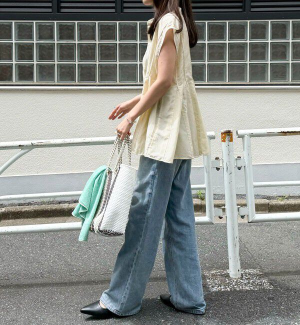 fredy emue「綿シルクタックフレアーフレンチブラウス」|シャツ・ブラウス|