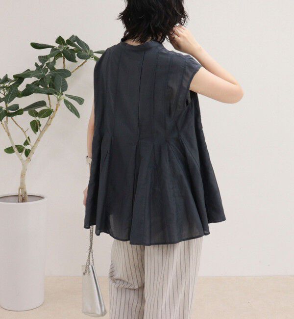 fredy emue「綿シルクタックフレアーフレンチブラウス」|シャツ・ブラウス|