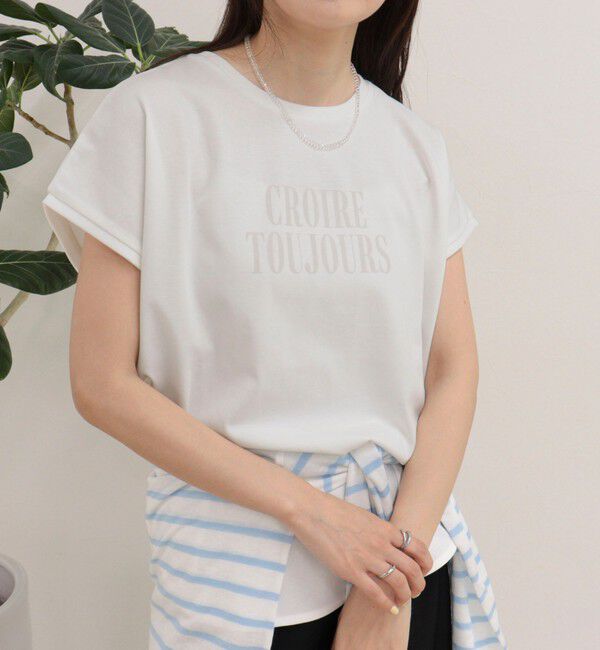 fredy emue「【UVカット/接触冷感】フレンチロゴＴシャツ」|Tシャツ・カットソー|