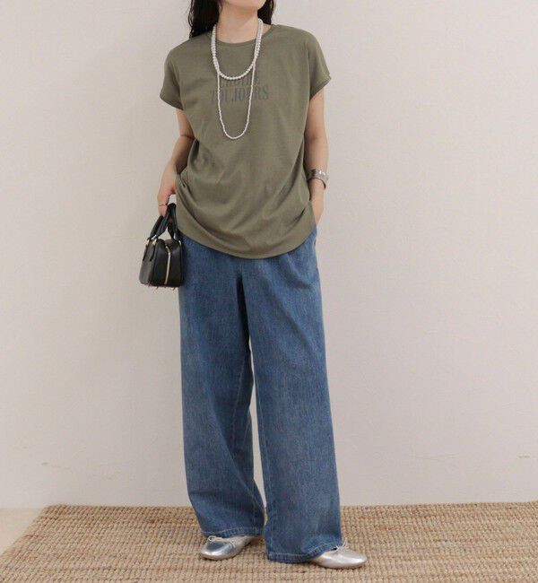 fredy emue「【UVカット/接触冷感】フレンチロゴＴシャツ」|Tシャツ・カットソー|