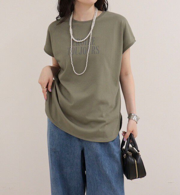 fredy emue「【UVカット/接触冷感】フレンチロゴＴシャツ」|Tシャツ・カットソー|
