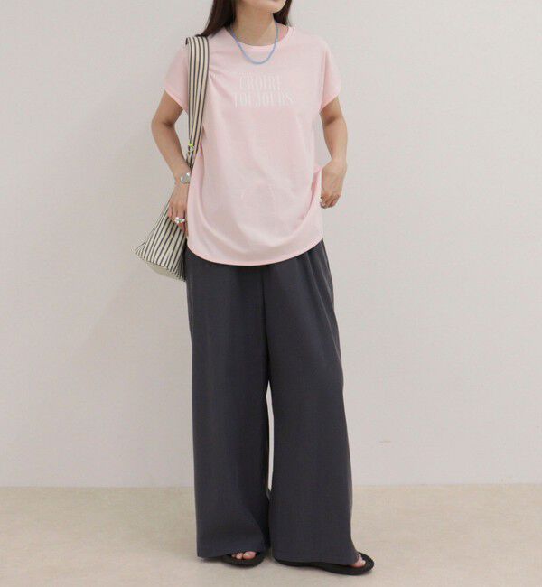 fredy emue「【UVカット/接触冷感】フレンチロゴＴシャツ」|Tシャツ・カットソー|