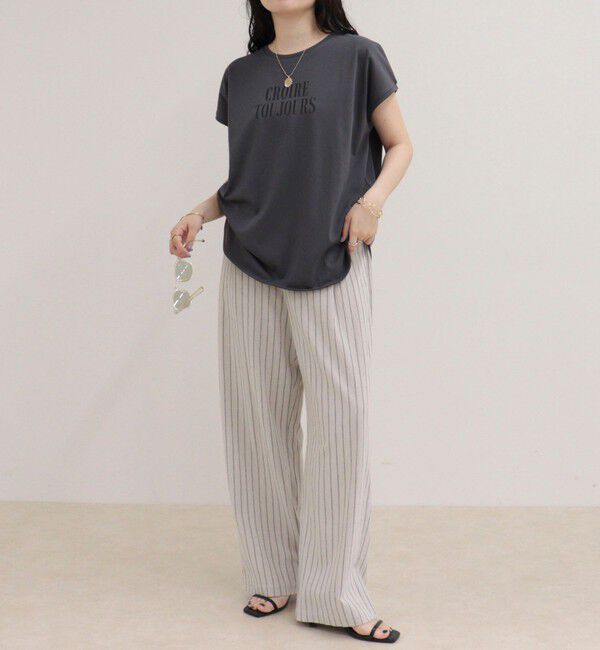 fredy emue「【UVカット/接触冷感】フレンチロゴＴシャツ」|Tシャツ・カットソー|