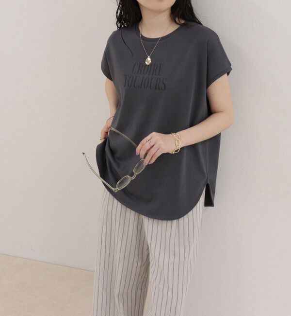 fredy emue「【UVカット/接触冷感】フレンチロゴＴシャツ」|Tシャツ・カットソー|