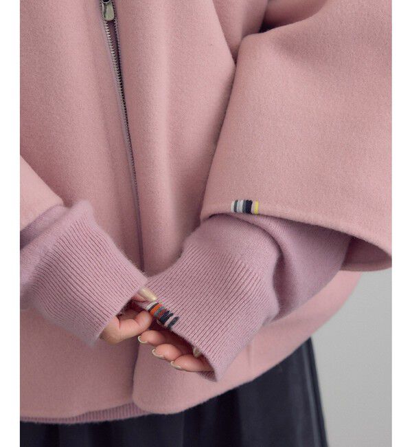 SALON adam et rope'「【extreme cashmere（エクストリーム・カシミア）】bog ニットブルゾン」|ブルゾン・スタジャン|