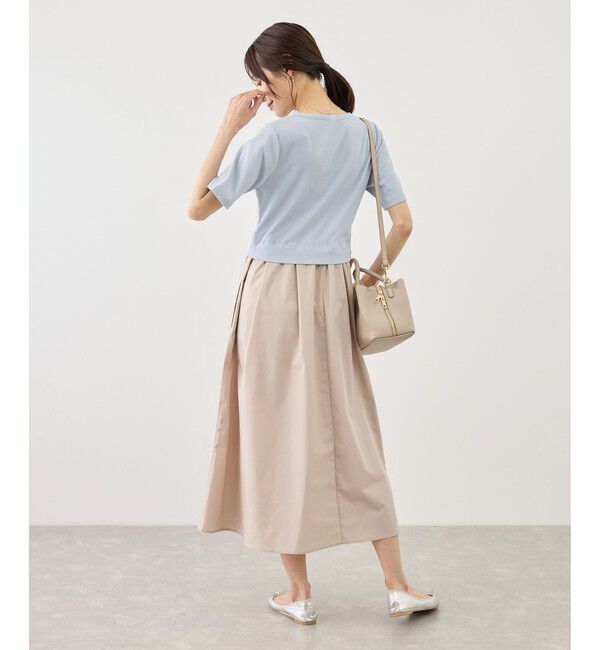 Rope&rsquo;Picnic「キーネック布帛ドッキングカットワンピース」|ワンピース|