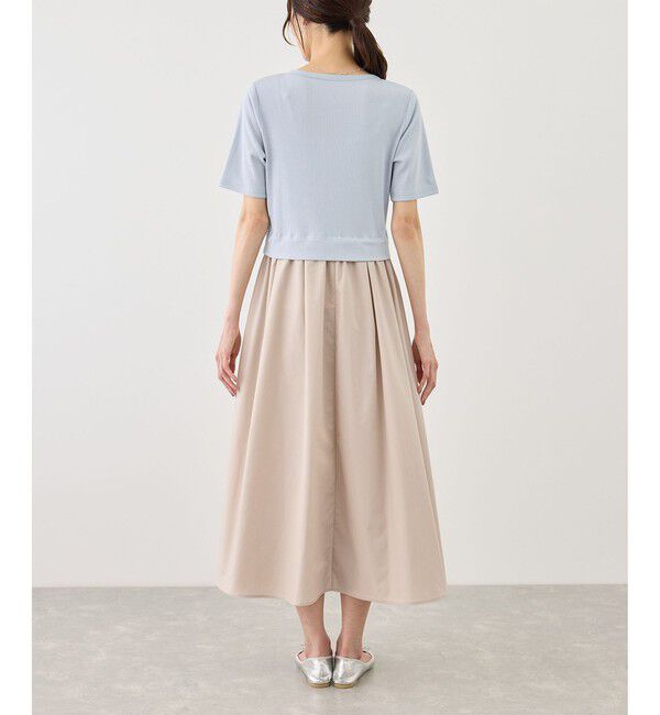 Rope&rsquo;Picnic「キーネック布帛ドッキングカットワンピース」|ワンピース|