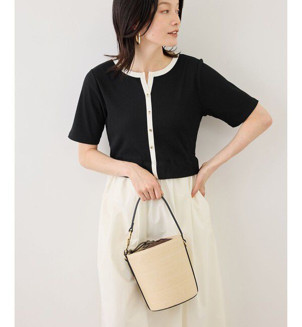 Rope&rsquo;Picnic「キーネック布帛ドッキングカットワンピース」|ワンピース|