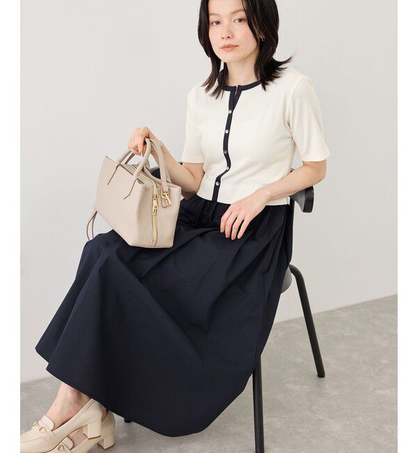 Rope&rsquo;Picnic「キーネック布帛ドッキングカットワンピース」|ワンピース|