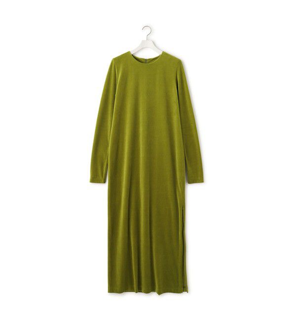 ADAM ET ROPE'「ベロア BOTANICAL DYED DRESS」|ワンピース|