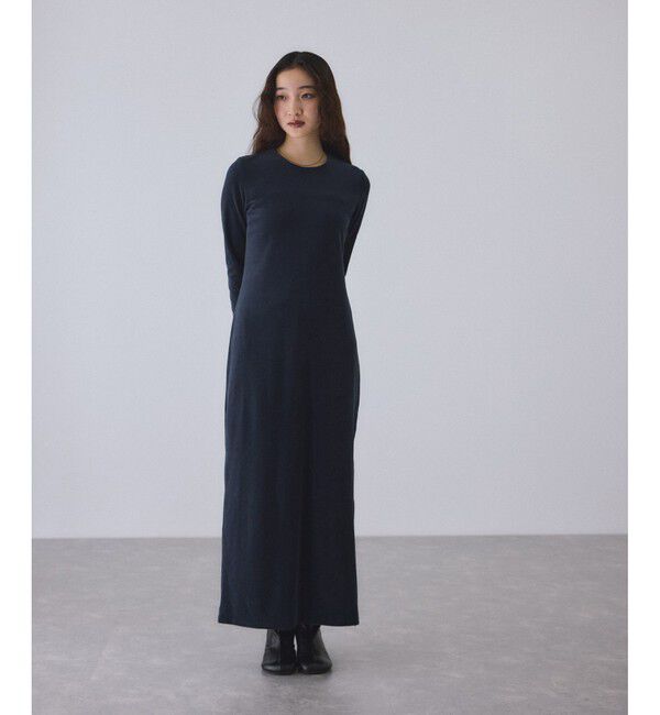 ADAM ET ROPE'「ベロア BOTANICAL DYED DRESS」|ワンピース|