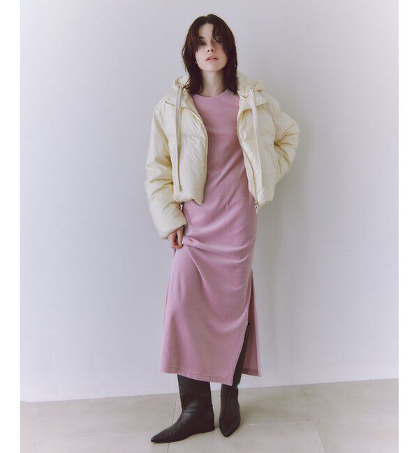 ADAM ET ROPE'「ベロア BOTANICAL DYED DRESS」|ワンピース|