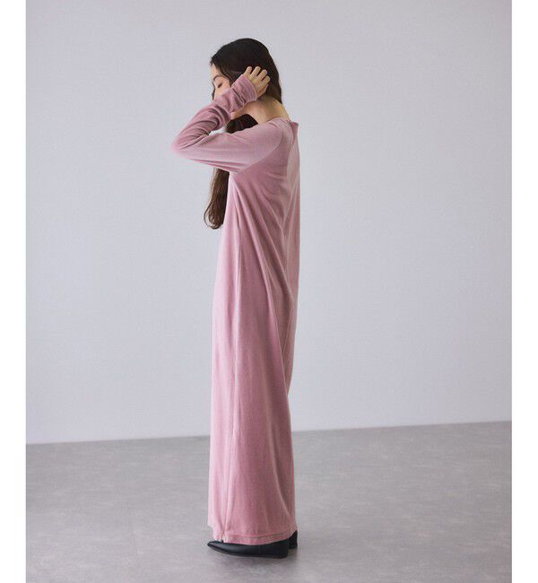 ADAM ET ROPE'「ベロア BOTANICAL DYED DRESS」|ワンピース|