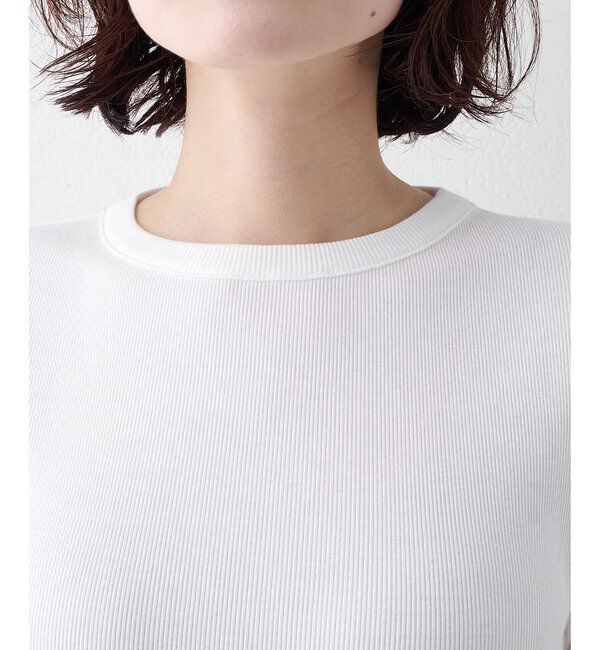  「《5色展開/手洗い可能》半袖クルーネックテレコカットソー」|Tシャツ・カットソー|