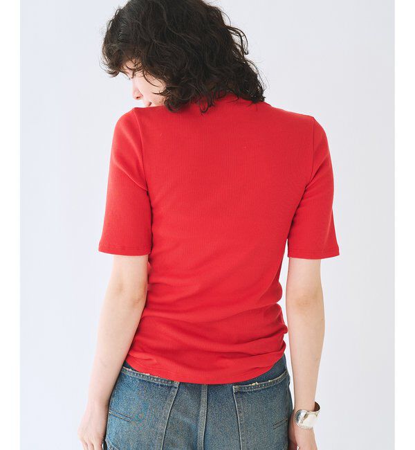  「《5色展開/手洗い可能》半袖クルーネックテレコカットソー」|Tシャツ・カットソー|