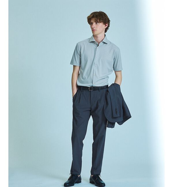 ABAHOUSE「【接触冷感】アイスピケ ストレッチ 半袖シャツ / FLEX SHIRTS」|シャツ・ブラウス|