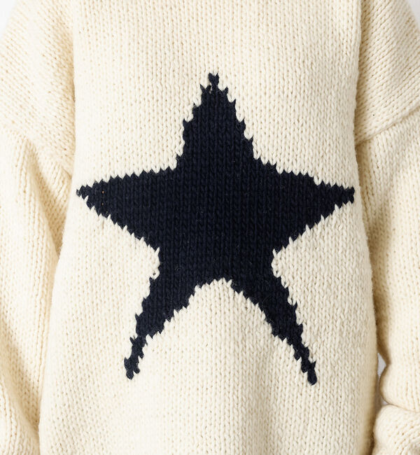 ABAHOUSE「【THRIFTY LOOK/スリフティールック】STAR HAND KNIT R」|ニット・セーター|