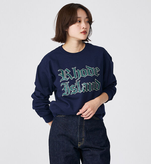 ABAHOUSE「【FRUIT OF THE LOOM】PRINT SWEAT7/プリントスウェッ」|スウェット・ジャージ|ネイビー
