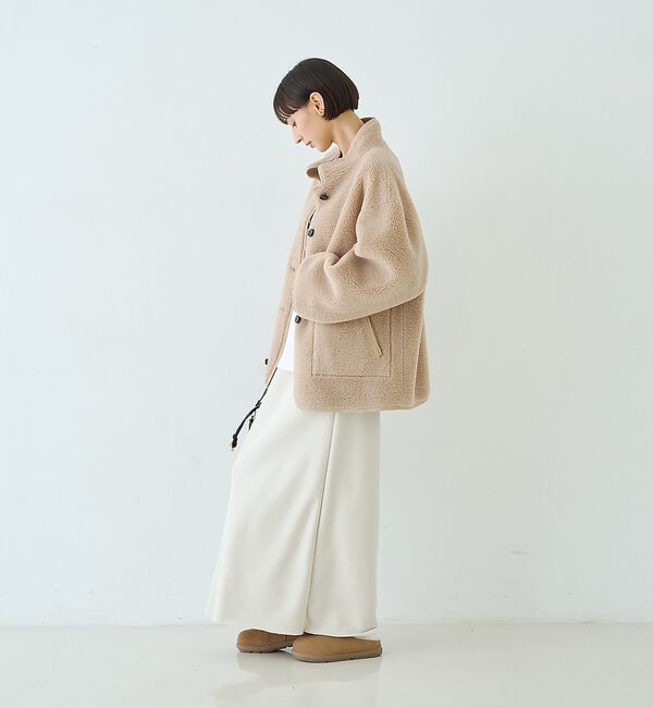 Rouge vif「【2サイズ展開】2WAYスタンドカラースエードライクリバーシブルボアコート【予約」|その他|