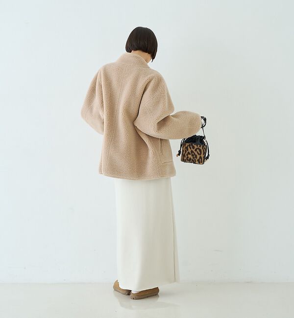 Rouge vif「【2サイズ展開】2WAYスタンドカラースエードライクリバーシブルボアコート【予約」|その他|