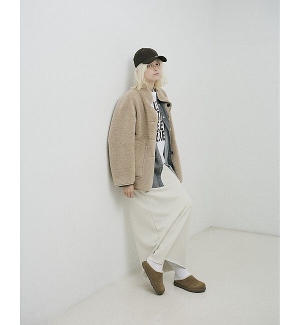 Rouge vif「【2サイズ展開】2WAYスタンドカラースエードライクリバーシブルボアコート【予約」|その他|