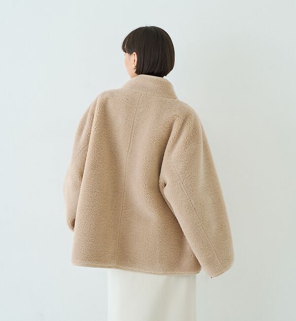 Rouge vif「【2サイズ展開】2WAYスタンドカラースエードライクリバーシブルボアコート【予約」|その他|
