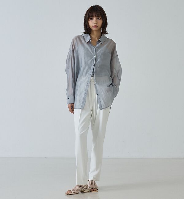 abahouse mavie「カットジョーゼット イージーテーパードパンツ」|その他|