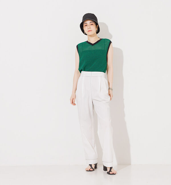NOMINE「ステッチタックパンツ」|スラックス|