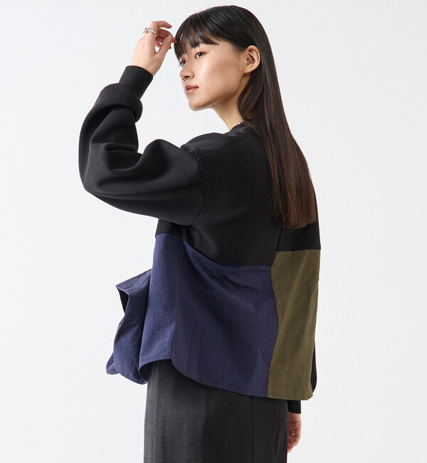 Soffitto「異素材使いプルオーバー」|Tシャツ・カットソー|