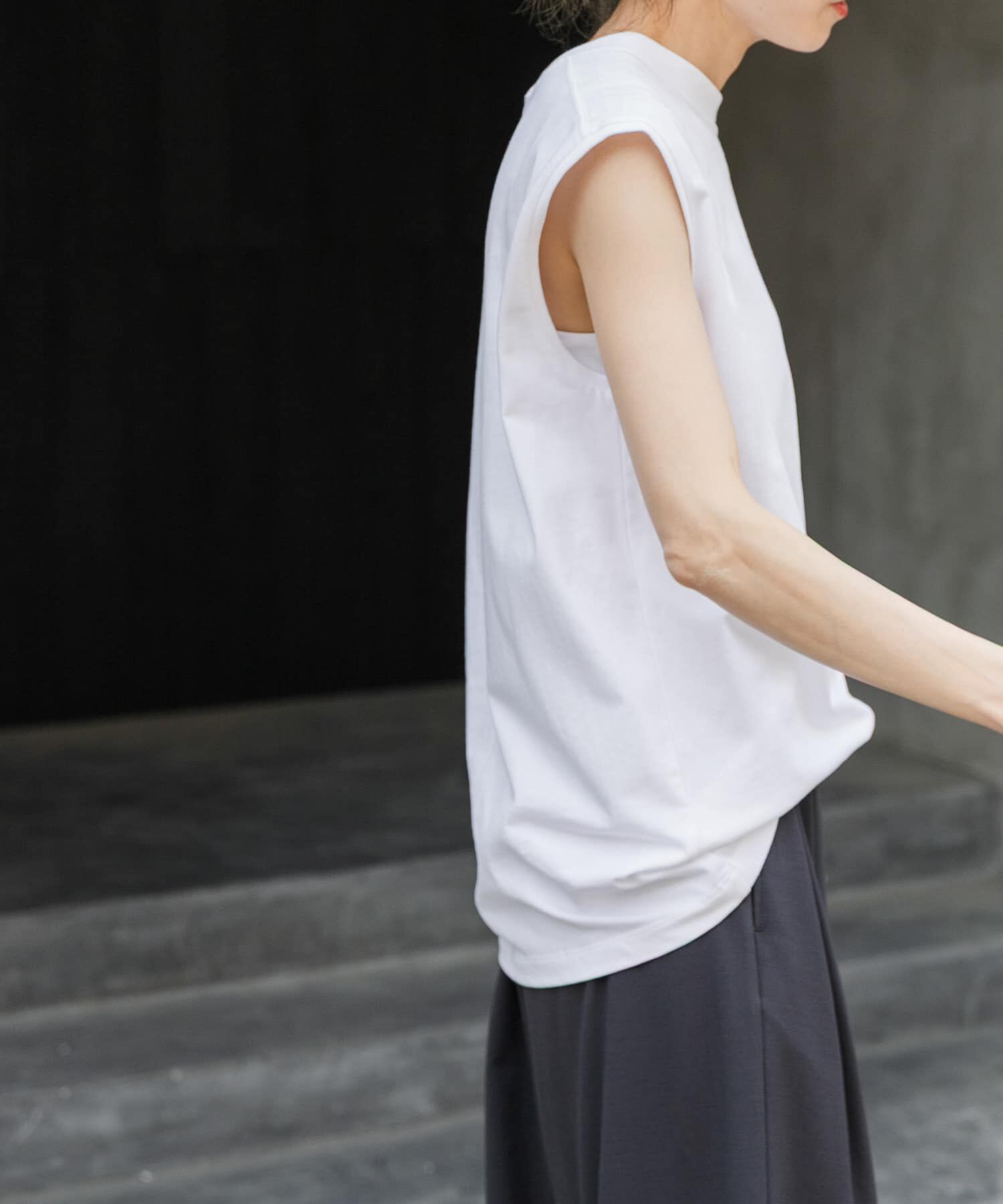 URBAN RESEARCH DOORS「FORK&SPOON　エンブロイダリーノースリーブTシャツ」|Tシャツ・カットソー|