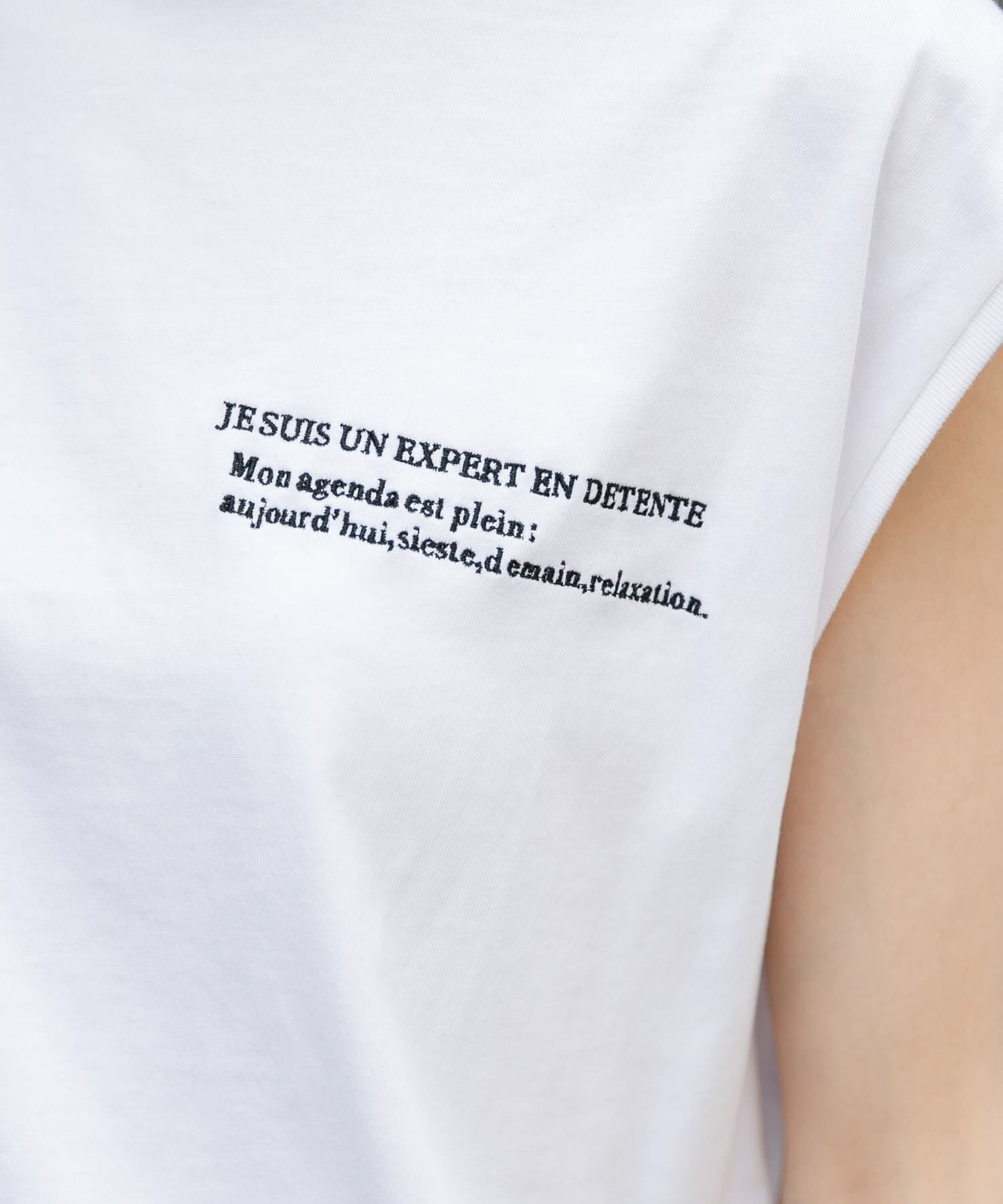 URBAN RESEARCH DOORS「FORK&SPOON　エンブロイダリーノースリーブTシャツ」|Tシャツ・カットソー|
